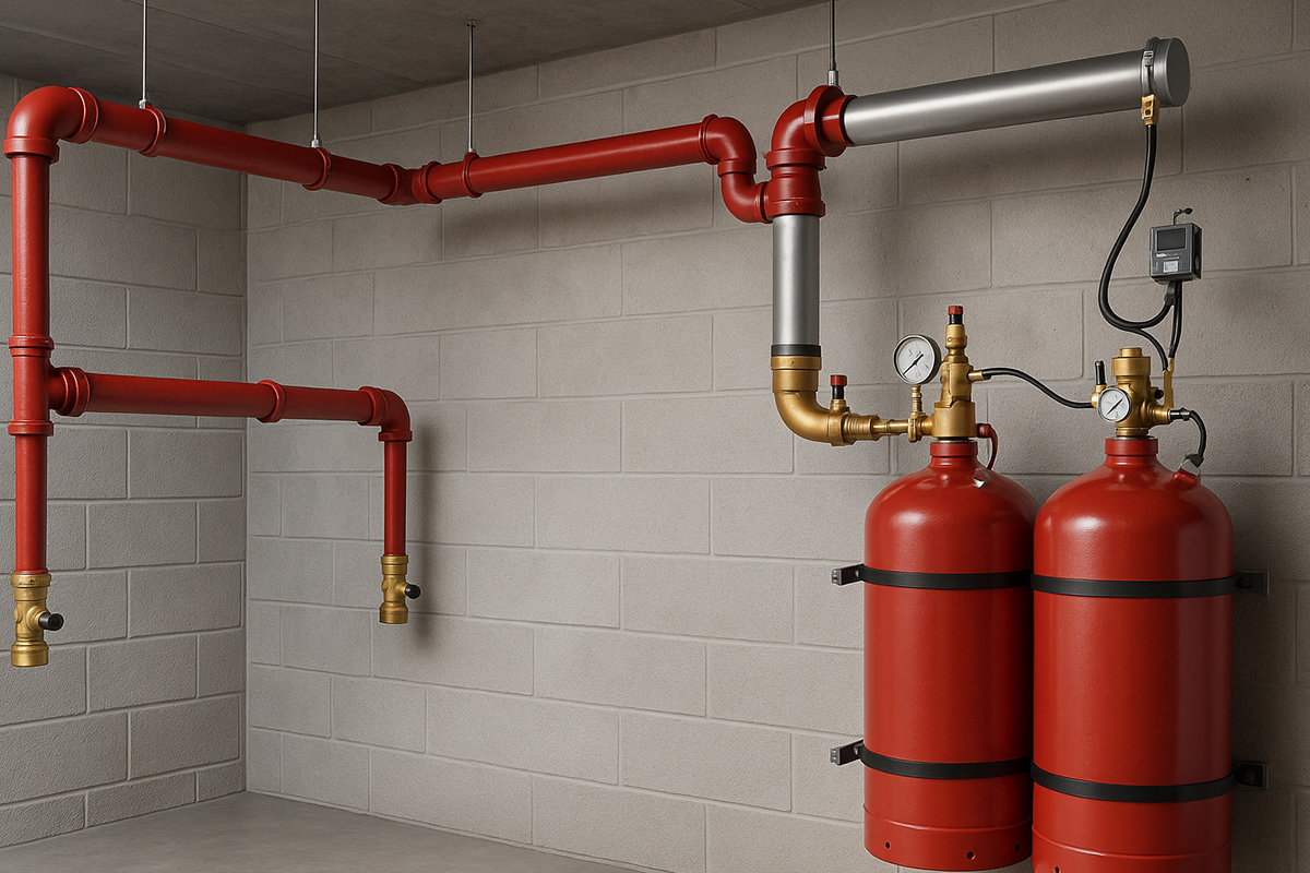 FM200 Gazlı Yangın Söndürme Sistemi